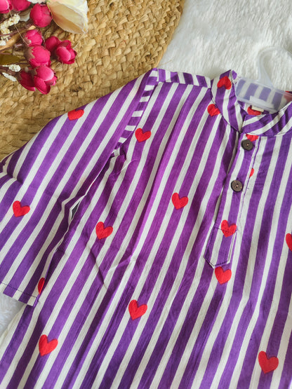 Cupid Stripes Kurta Set