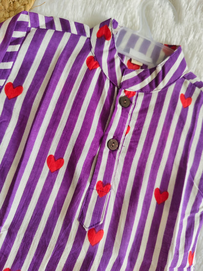 Cupid Stripes Kurta Set