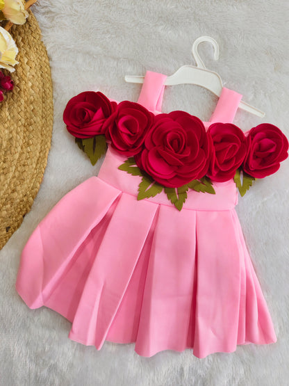 Pink Petal Princess Rose Frock