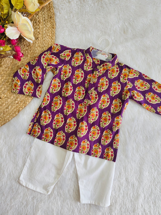 Violet Blossom kurta set