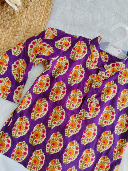 Violet Blossom kurta set