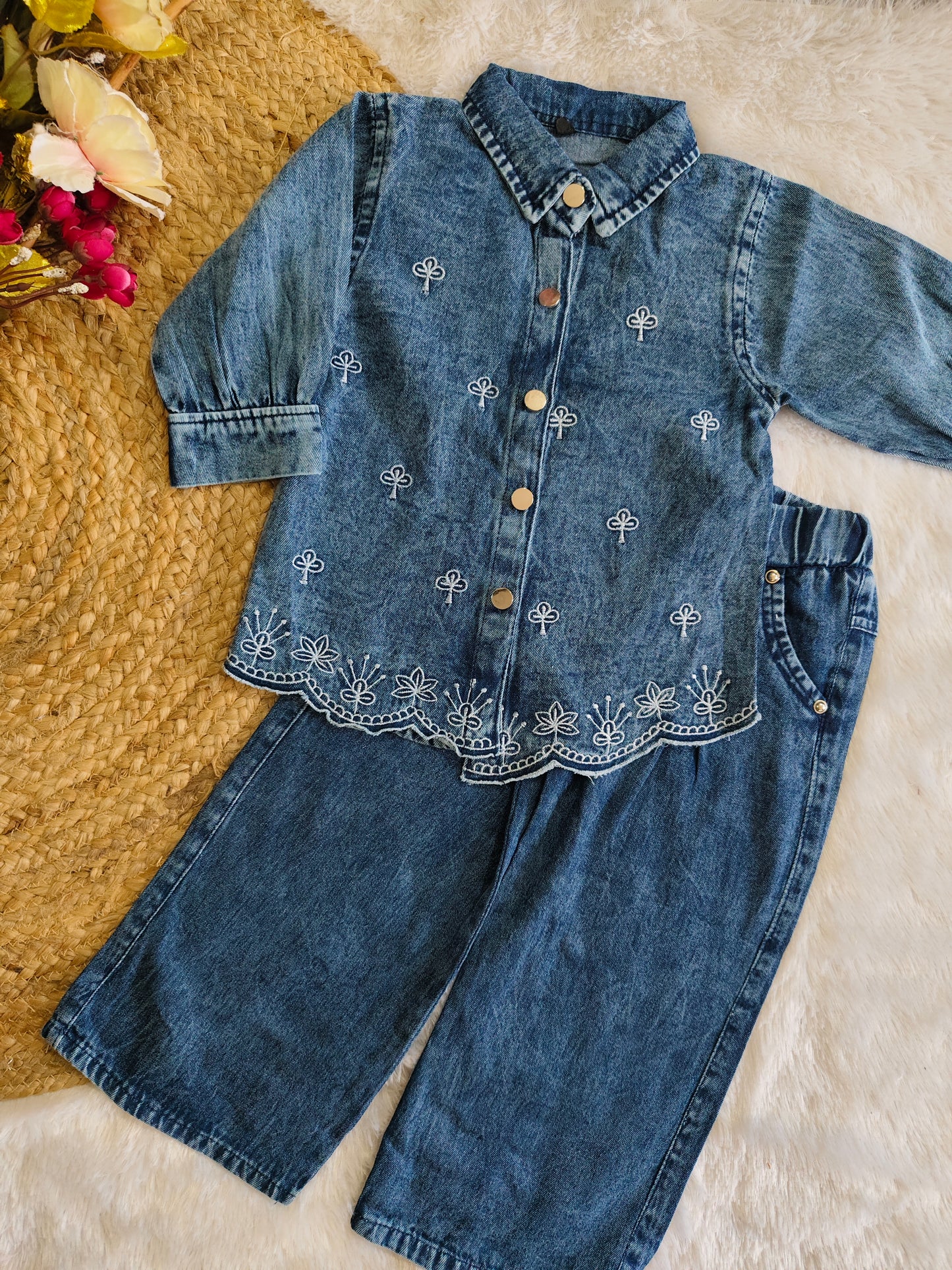 Denim Bloom Co-ord set