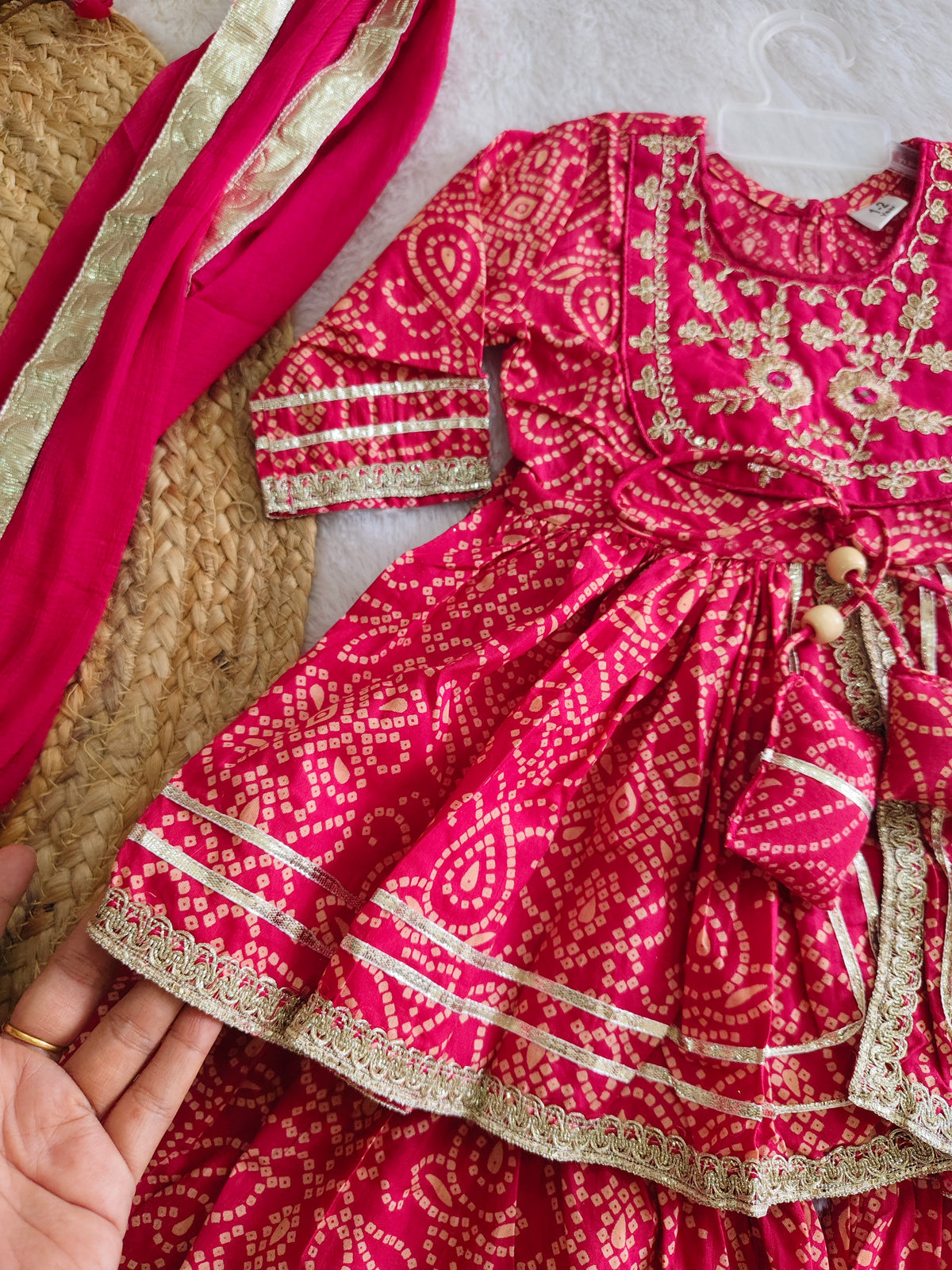 Bandhej Anarkali ethnic set