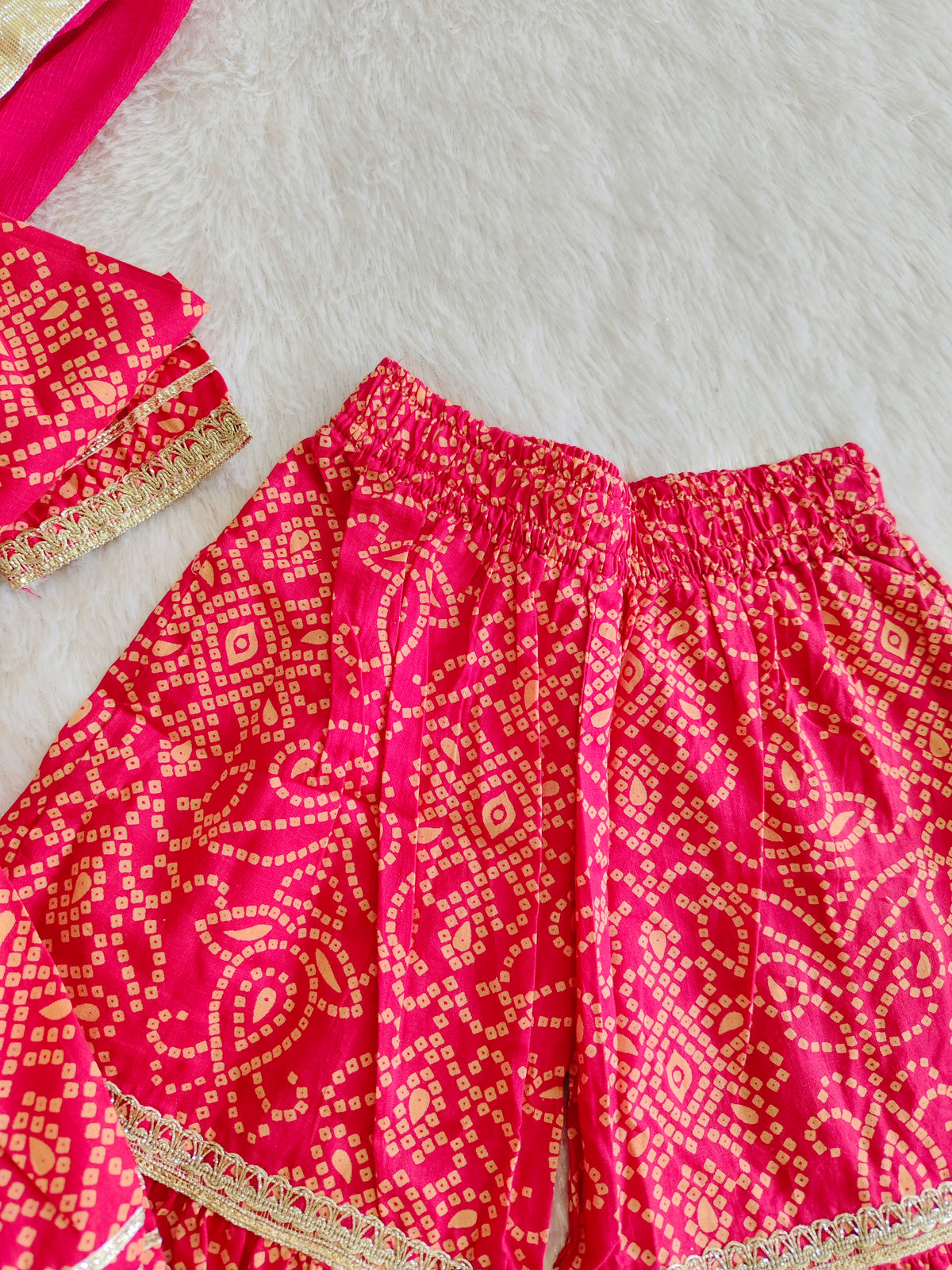 Bandhej Anarkali ethnic set