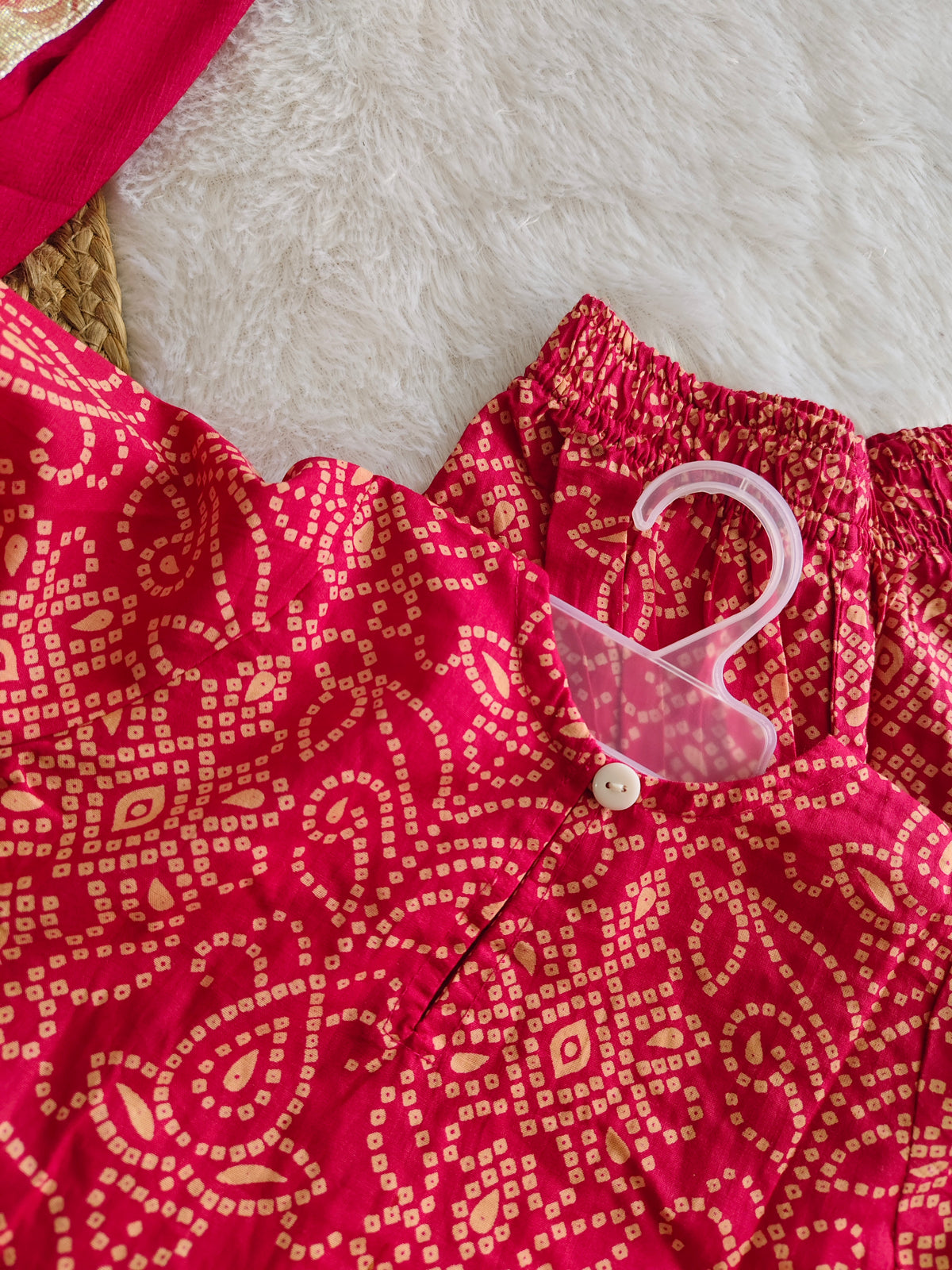 Bandhej Anarkali ethnic set