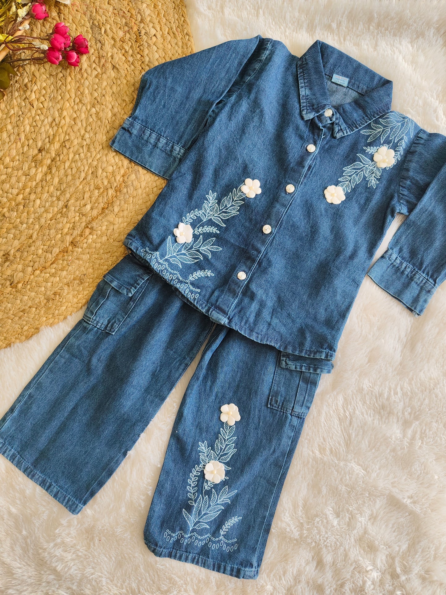 Botanical Denim Two-Piece set