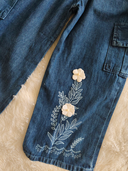 Botanical Denim Two-Piece set