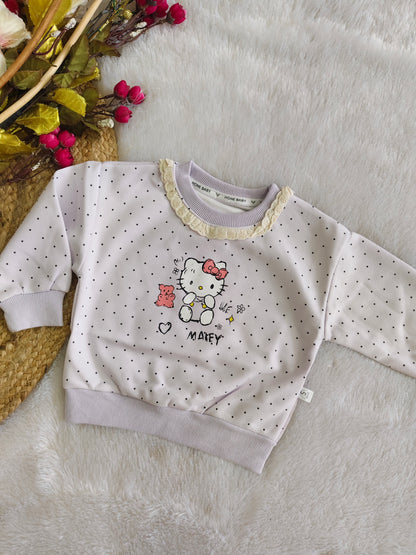 Lace Collar Kitty Sweatshirt