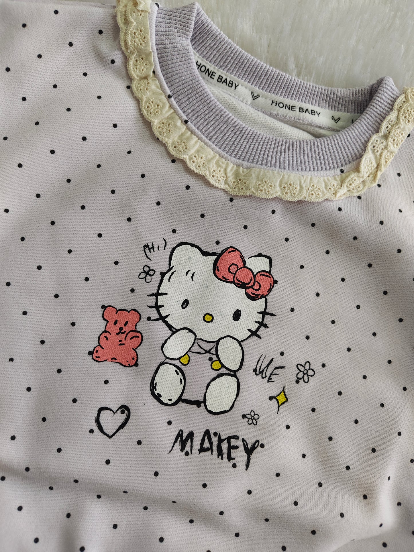 Lace Collar Kitty Sweatshirt