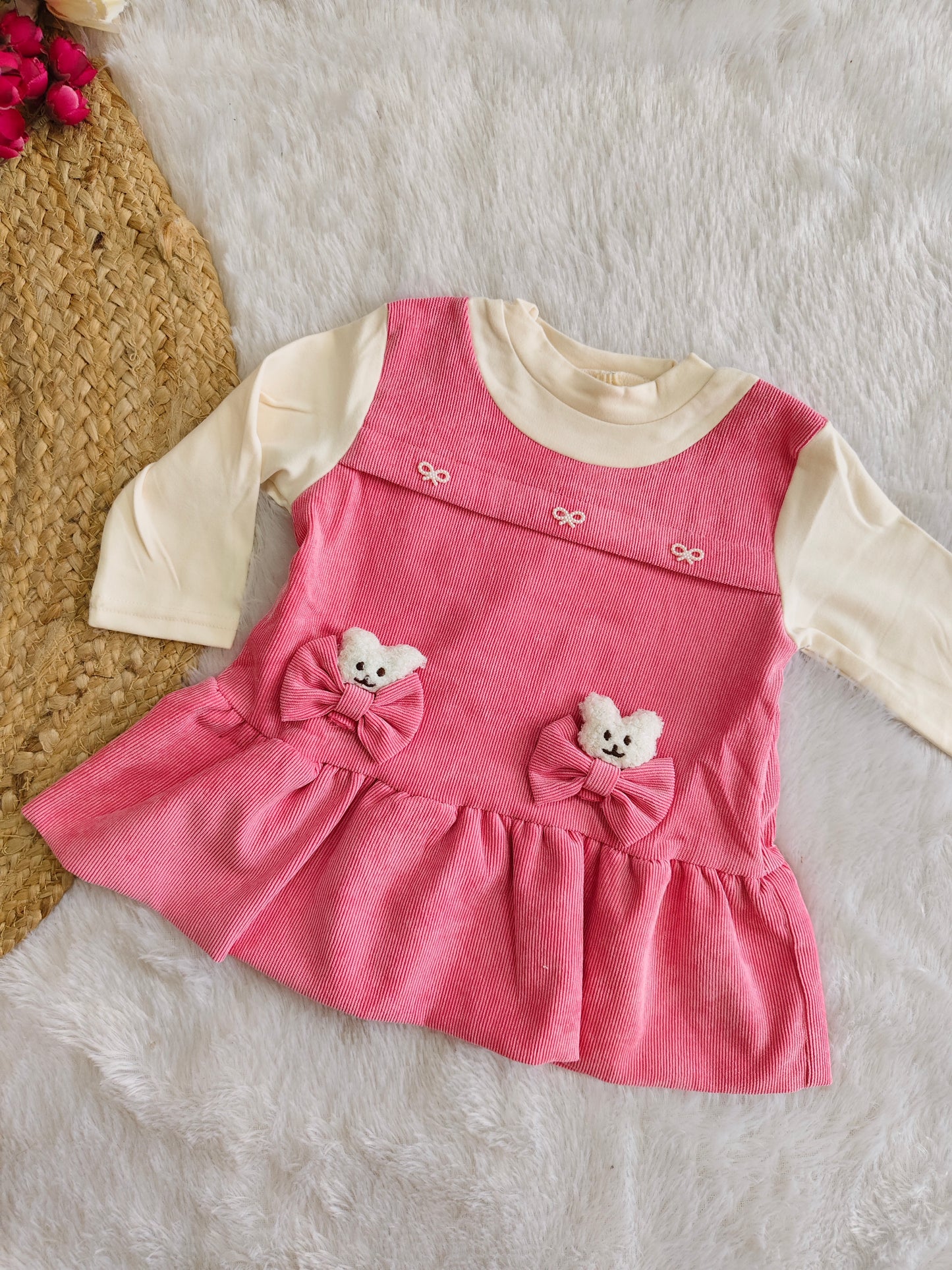 Teddy & Bow Pink Frock