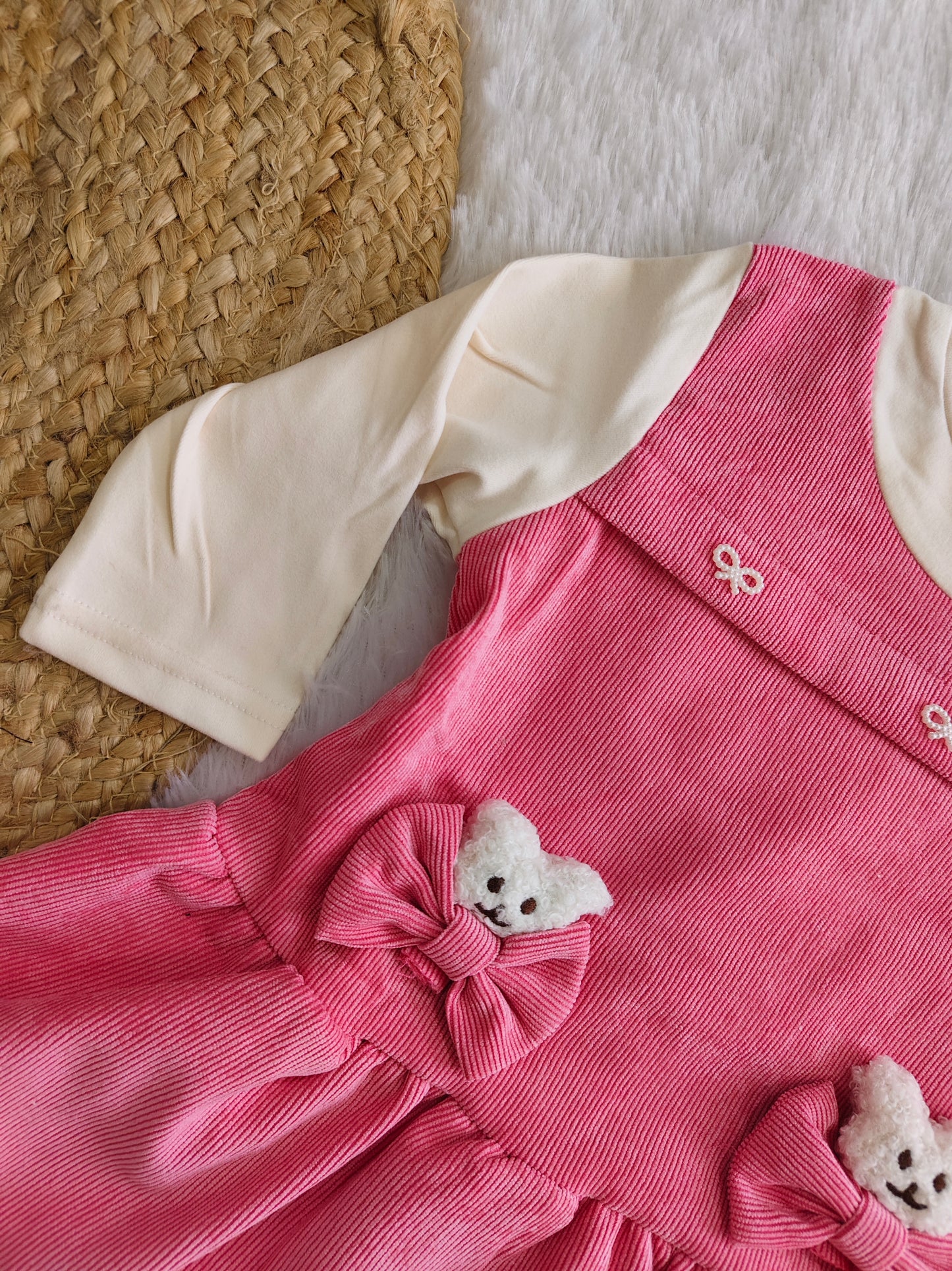 Teddy & Bow Pink Frock