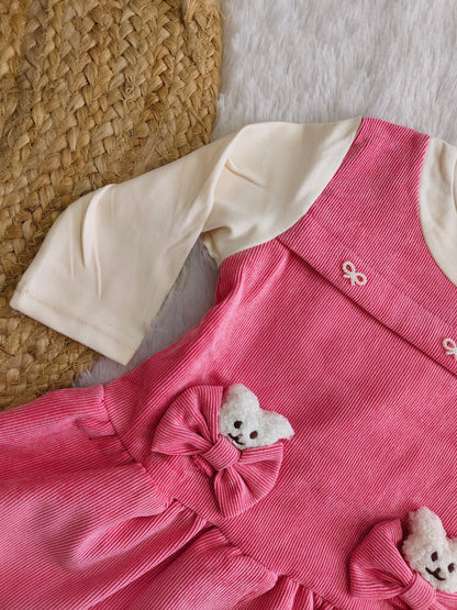 Teddy & Bow Pink Frock