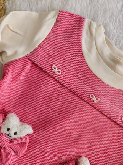 Teddy & Bow Pink Frock
