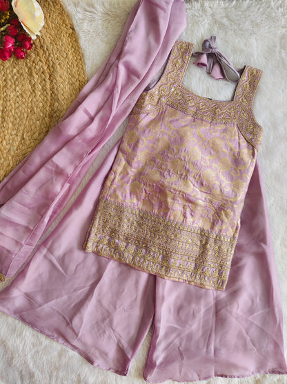 Lavender Zari Glam set