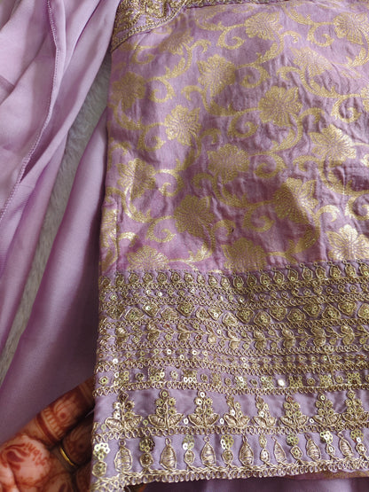 Lavender Zari Glam set