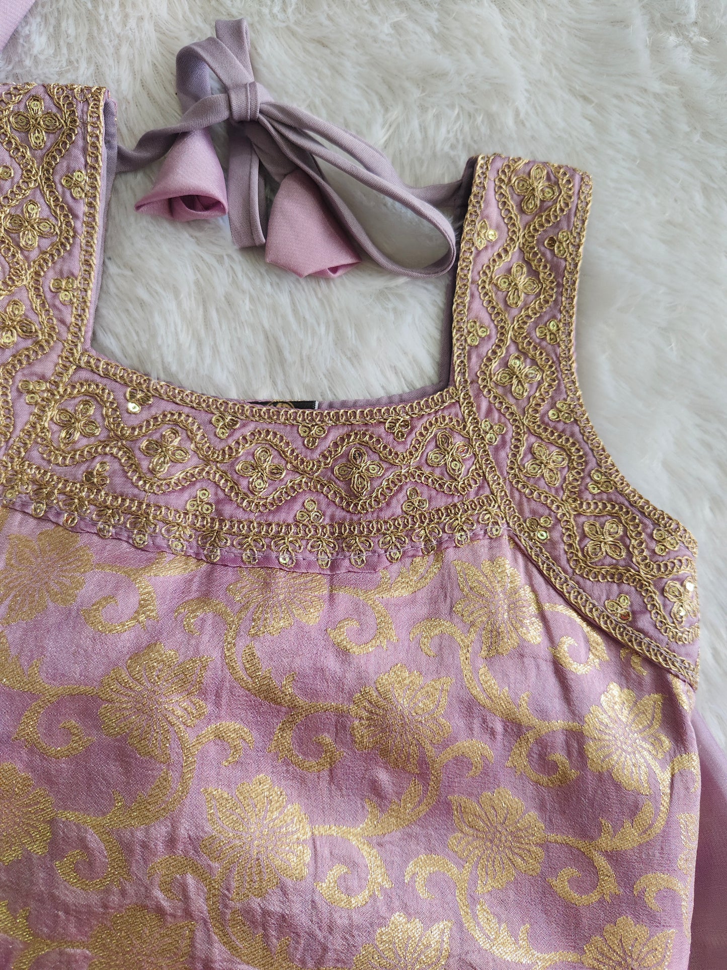 Lavender Zari Glam set
