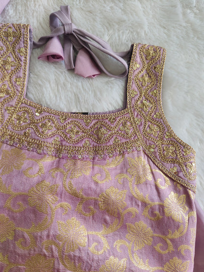 Lavender Zari Glam set