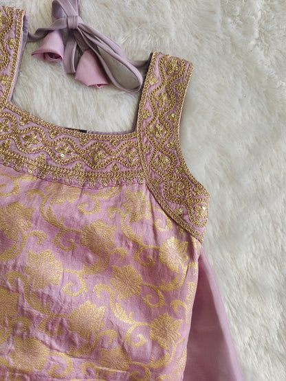 Lavender Zari Glam set