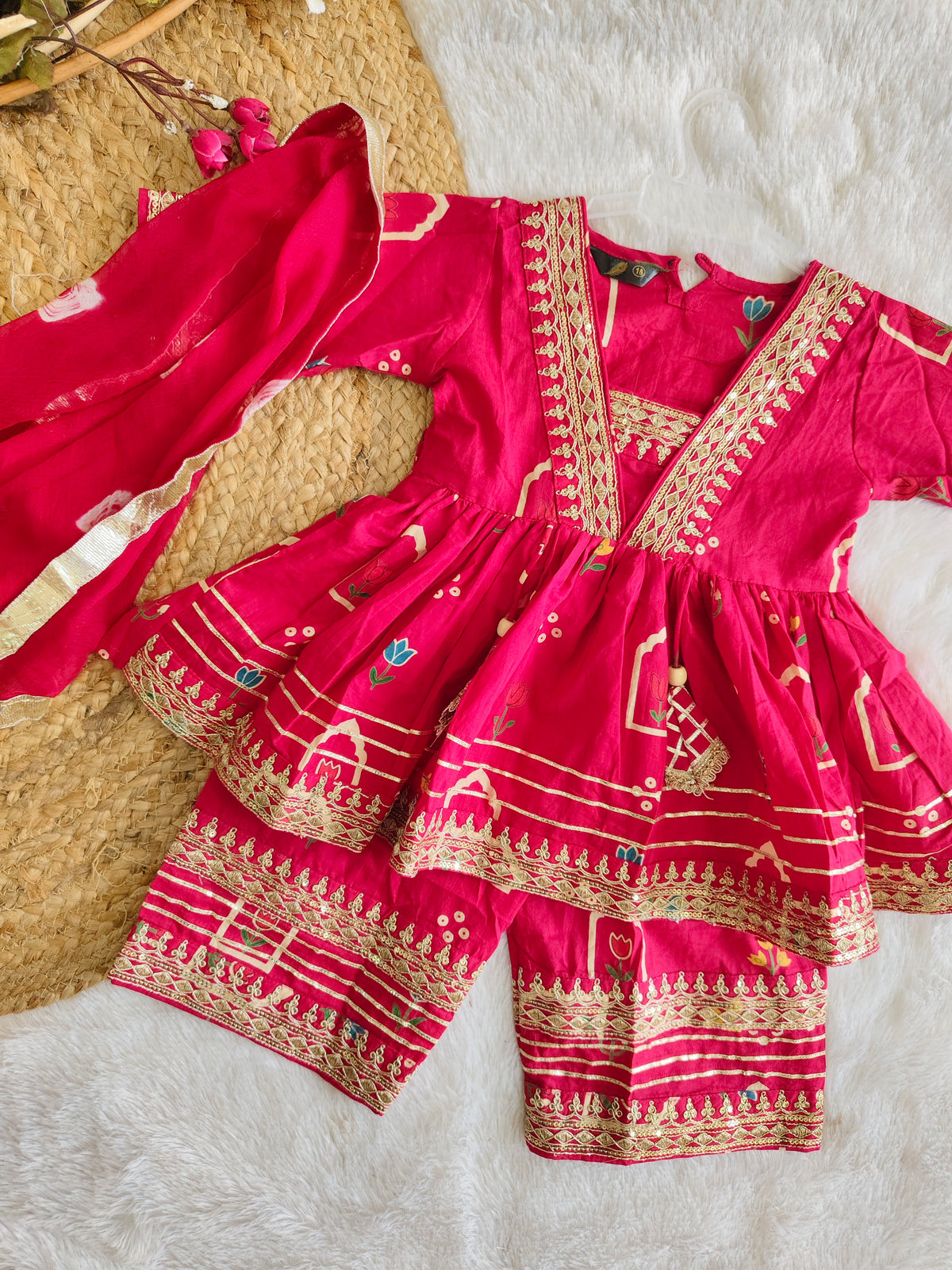 Bandhani Glow Peplum Set
