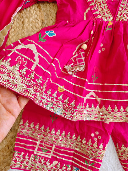 Bandhani Glow Peplum Set