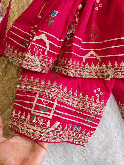Bandhani Glow Peplum Set