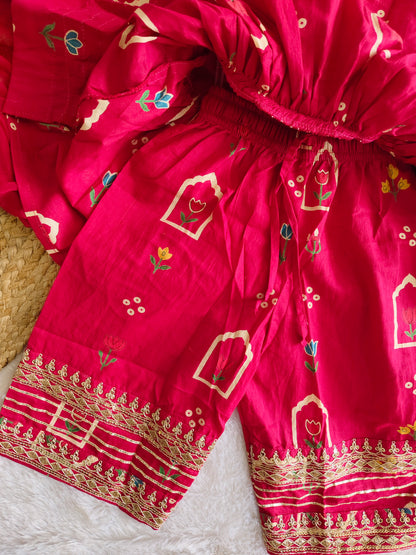 Bandhani Glow Peplum Set