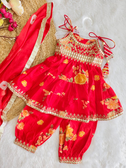 Kesariya Red ethnic set