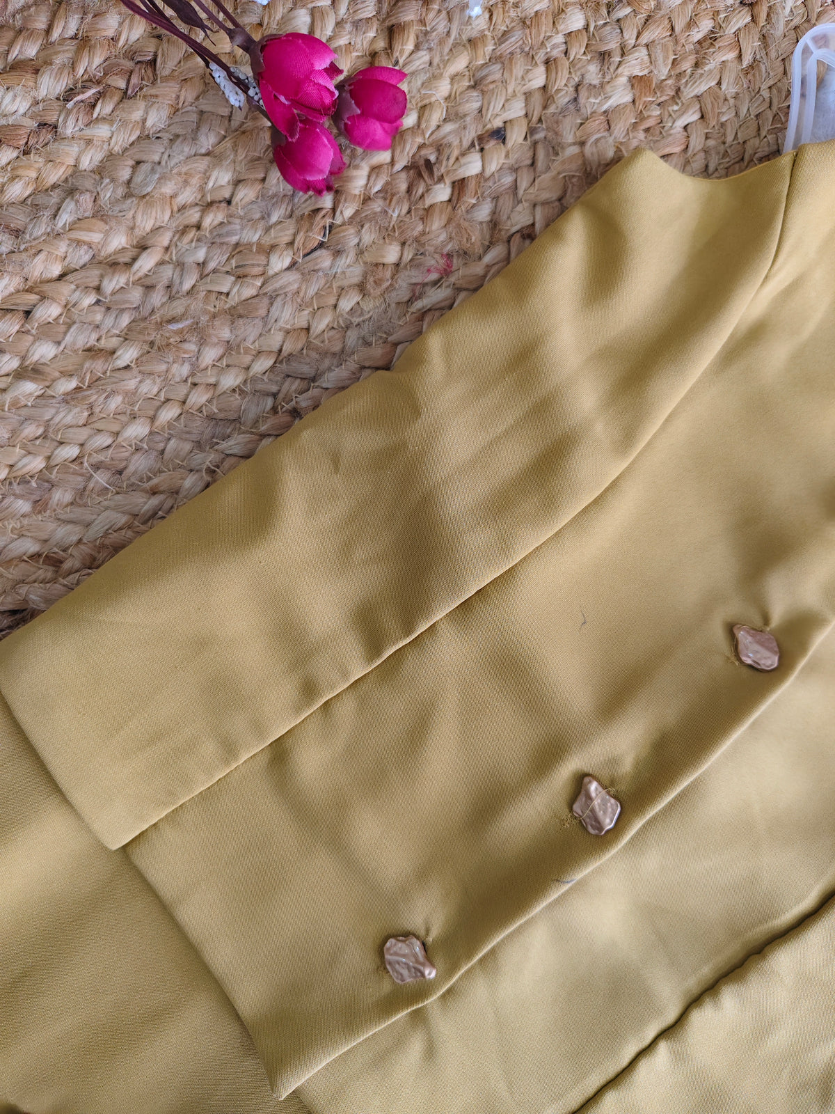 Mustard V-Neck Vest & Trouser Set