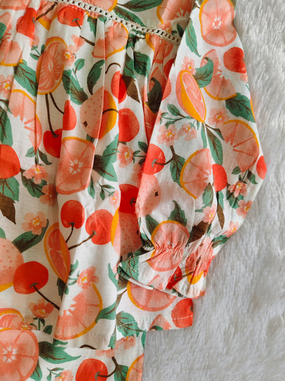 Cherry Bloom Printed Cotton Co-ord Set