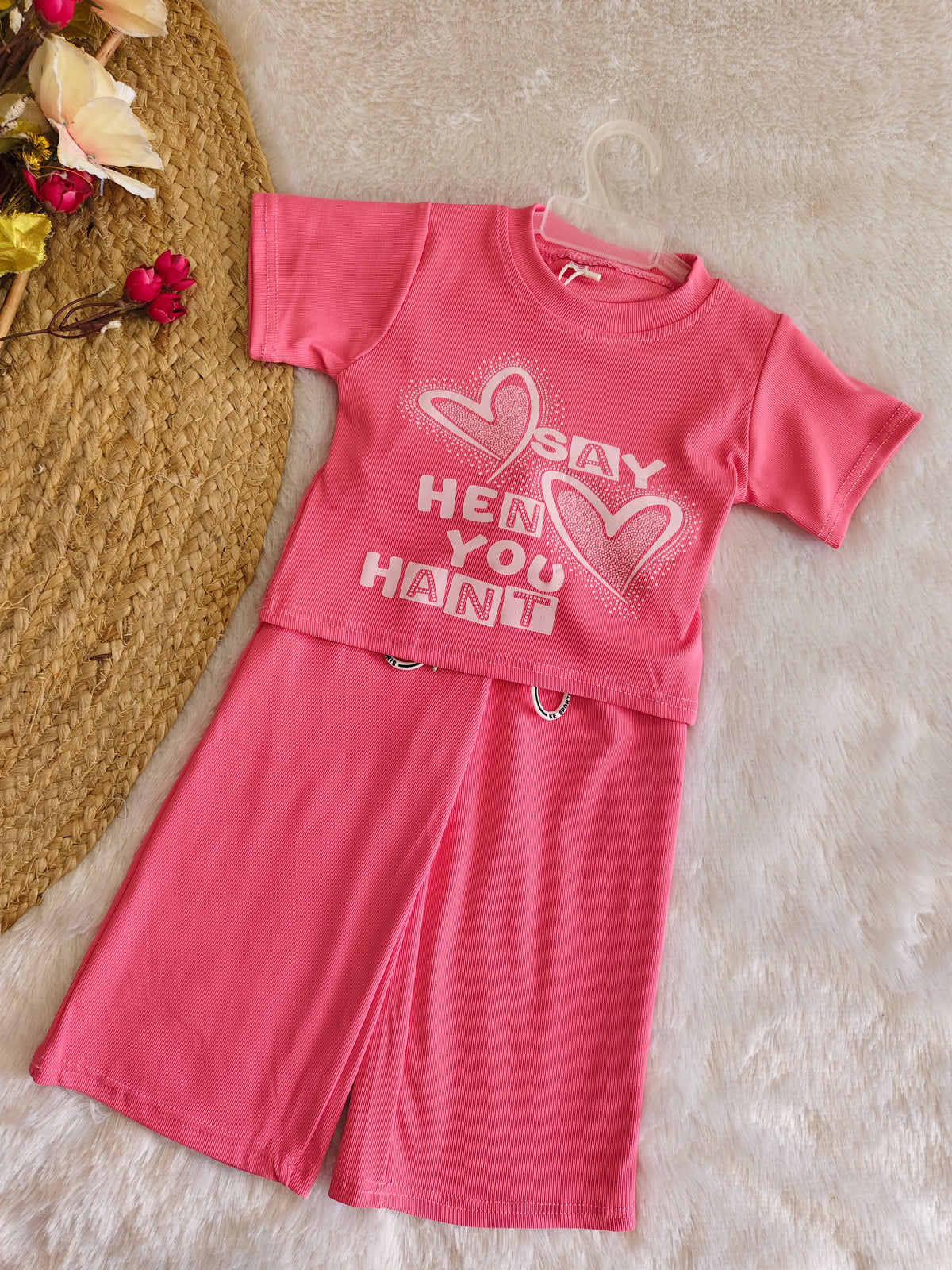 Pink Heart Co-ord Set