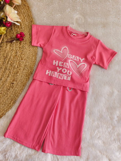 Pink Heart Co-ord Set