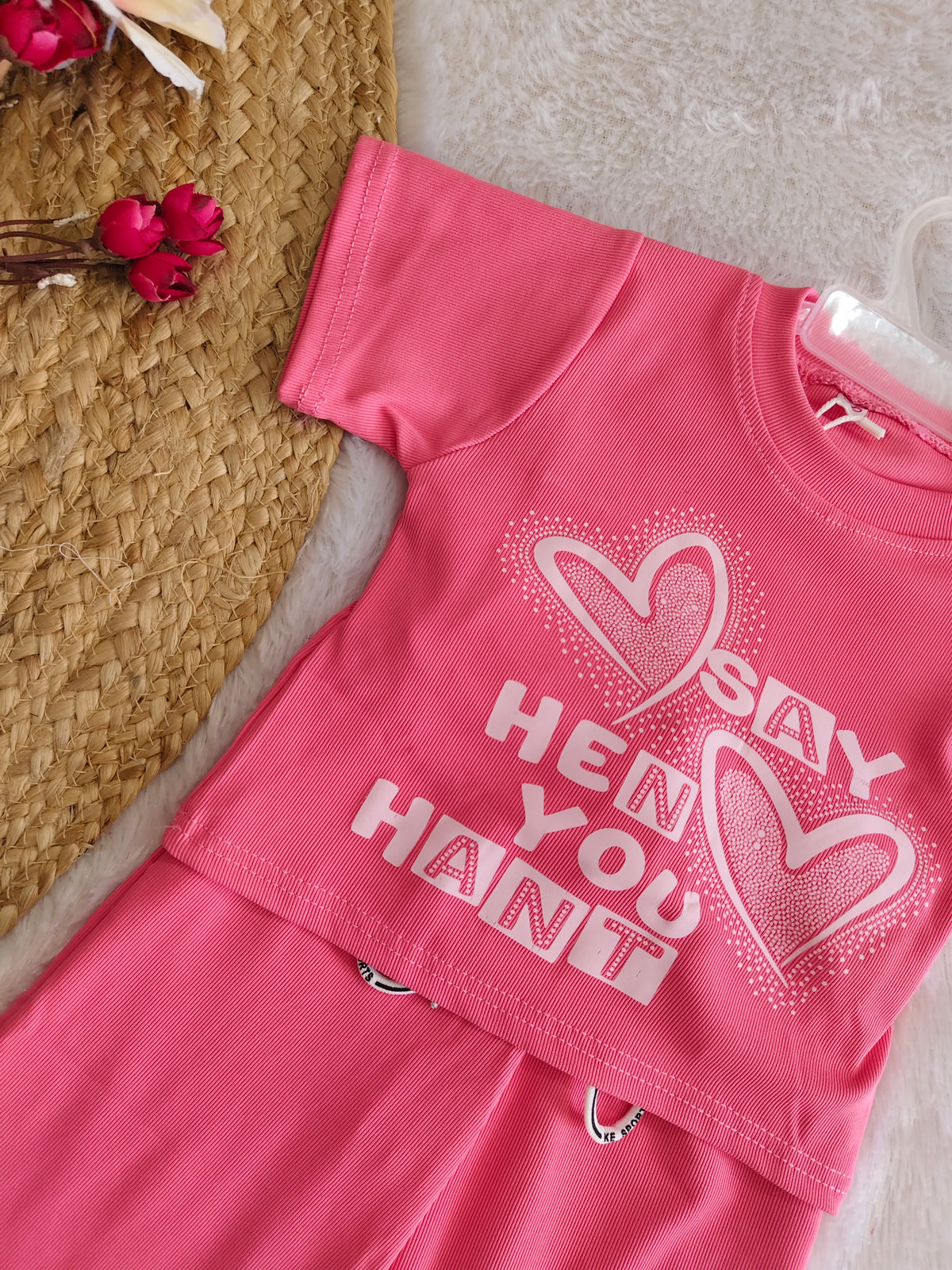 Pink Heart Co-ord Set