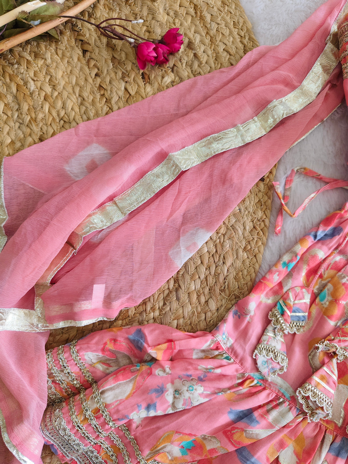 Gulabi Zari Sharara Suit