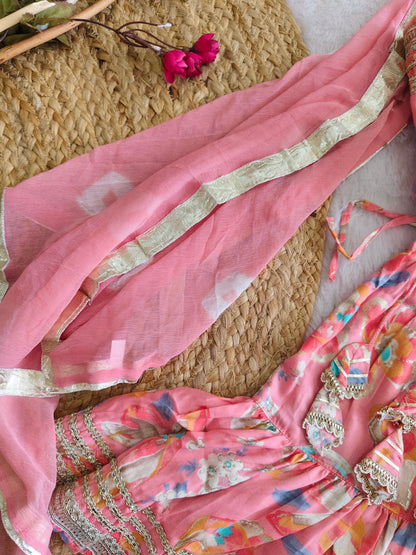 Gulabi Zari Sharara Suit