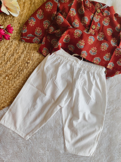 Maroon Kurta Set