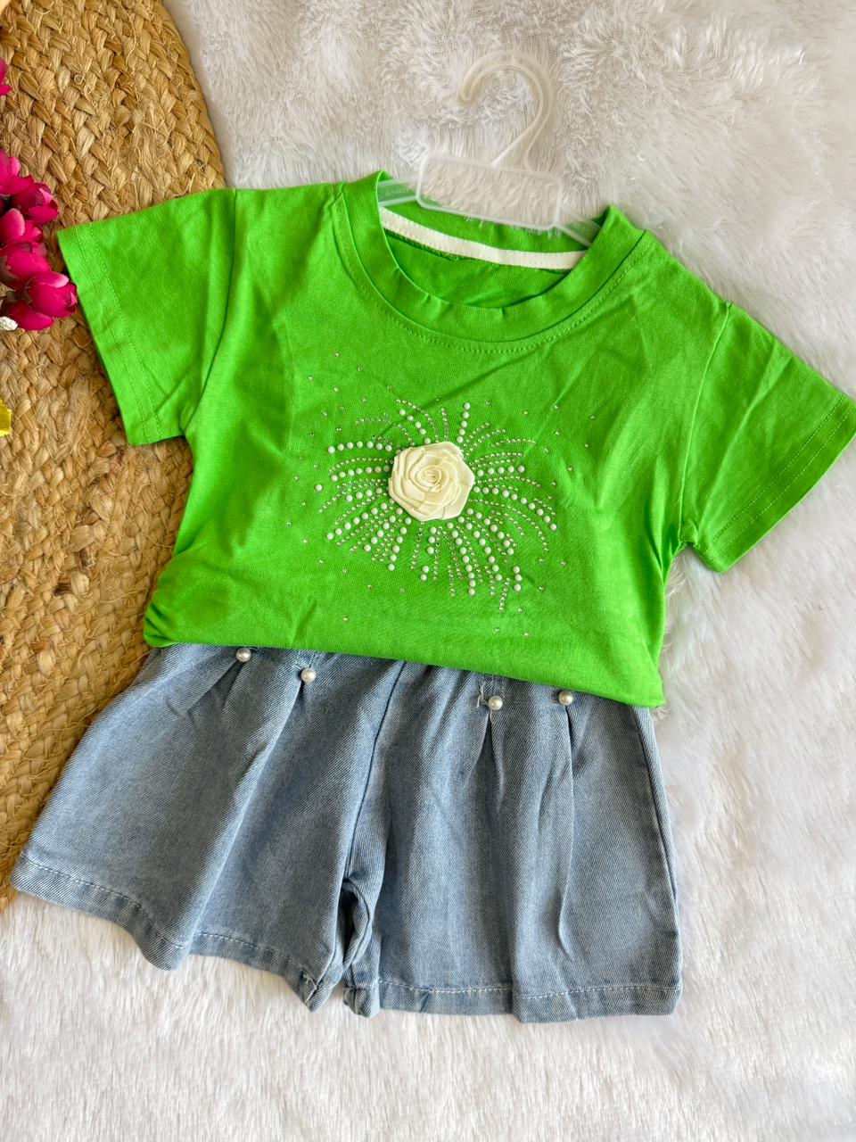 Blush Sparkle Duo short set