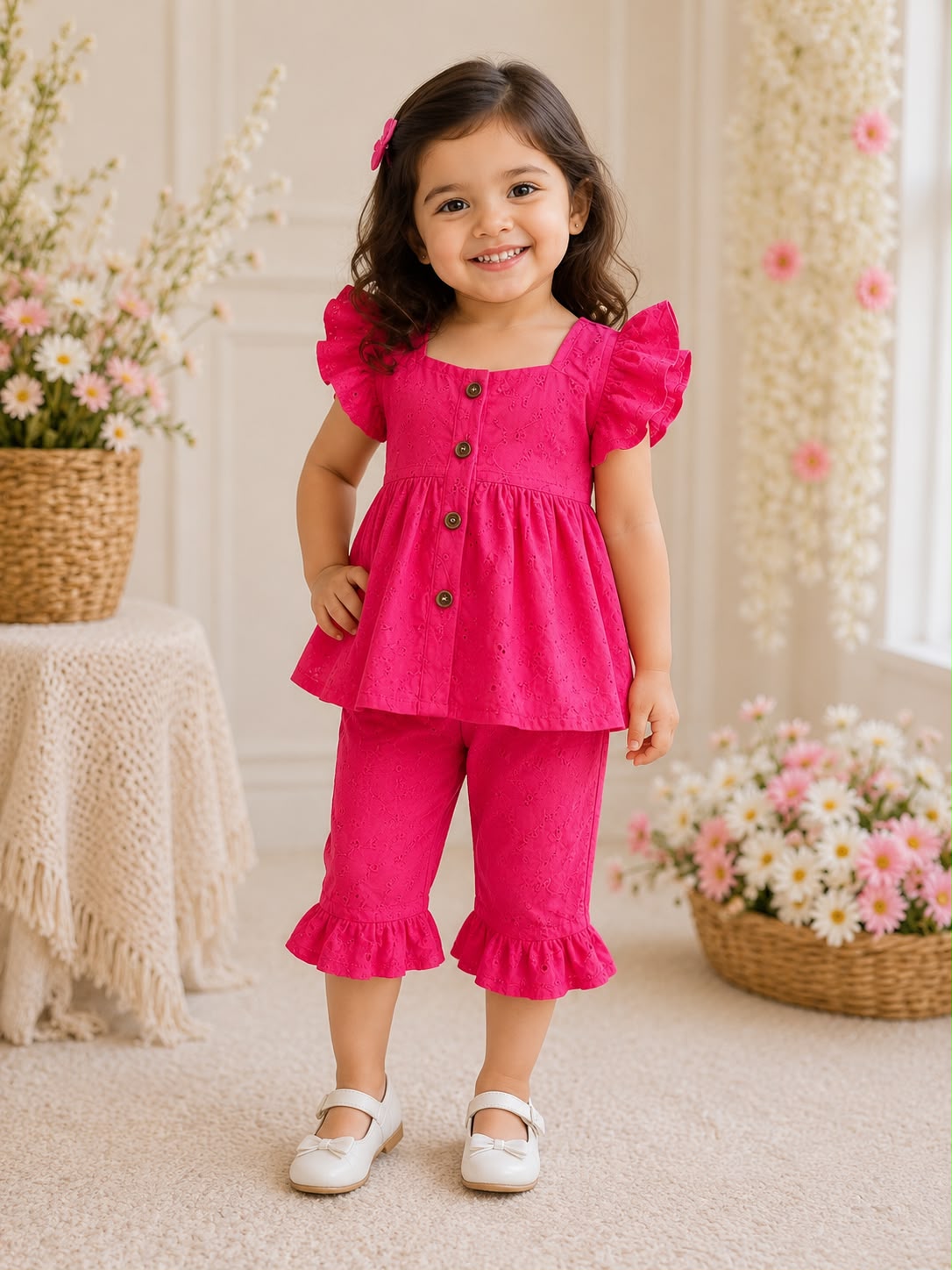 Pink Daisy Delight Set (3/4 pants)