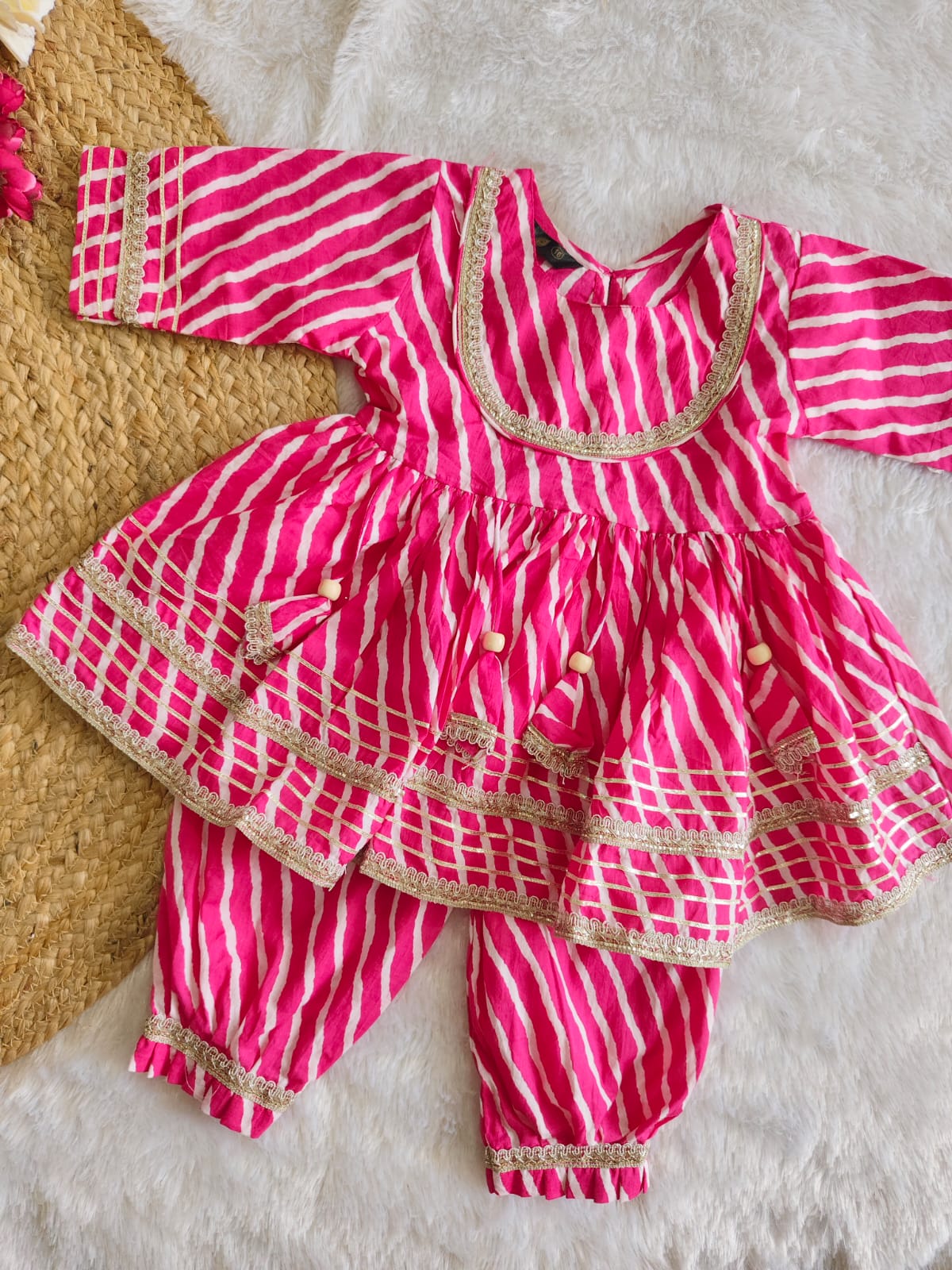 Rani Pink Peplum ethnic set