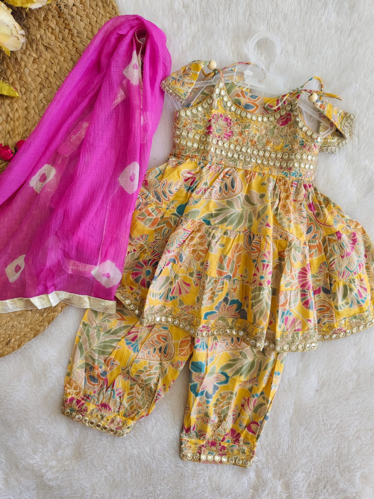 Marigold & Magenta ethnic set