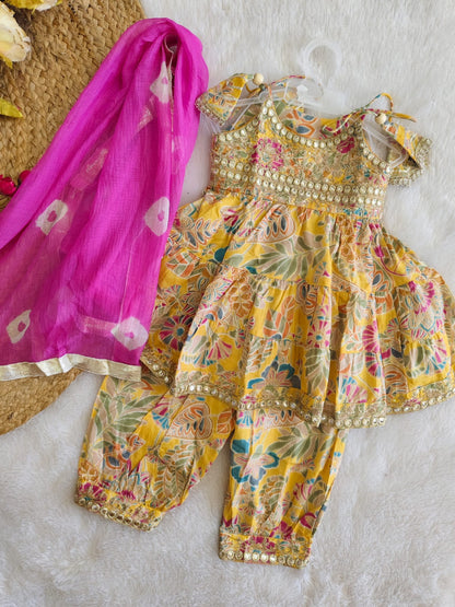 Marigold & Magenta ethnic set