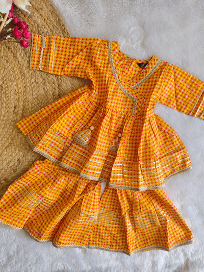 Polka Dot Angrakha set