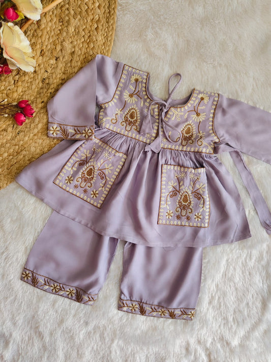 Lavender Embroidered Co-ord