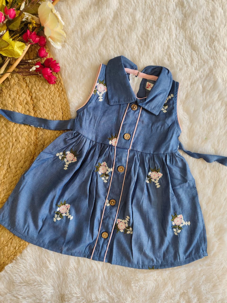 Denim Rose Frock