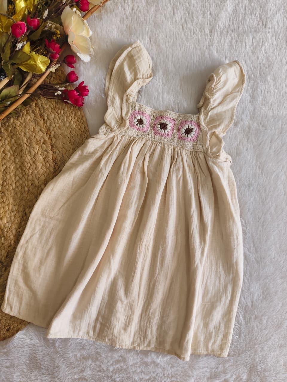 Beige Daisy Frock