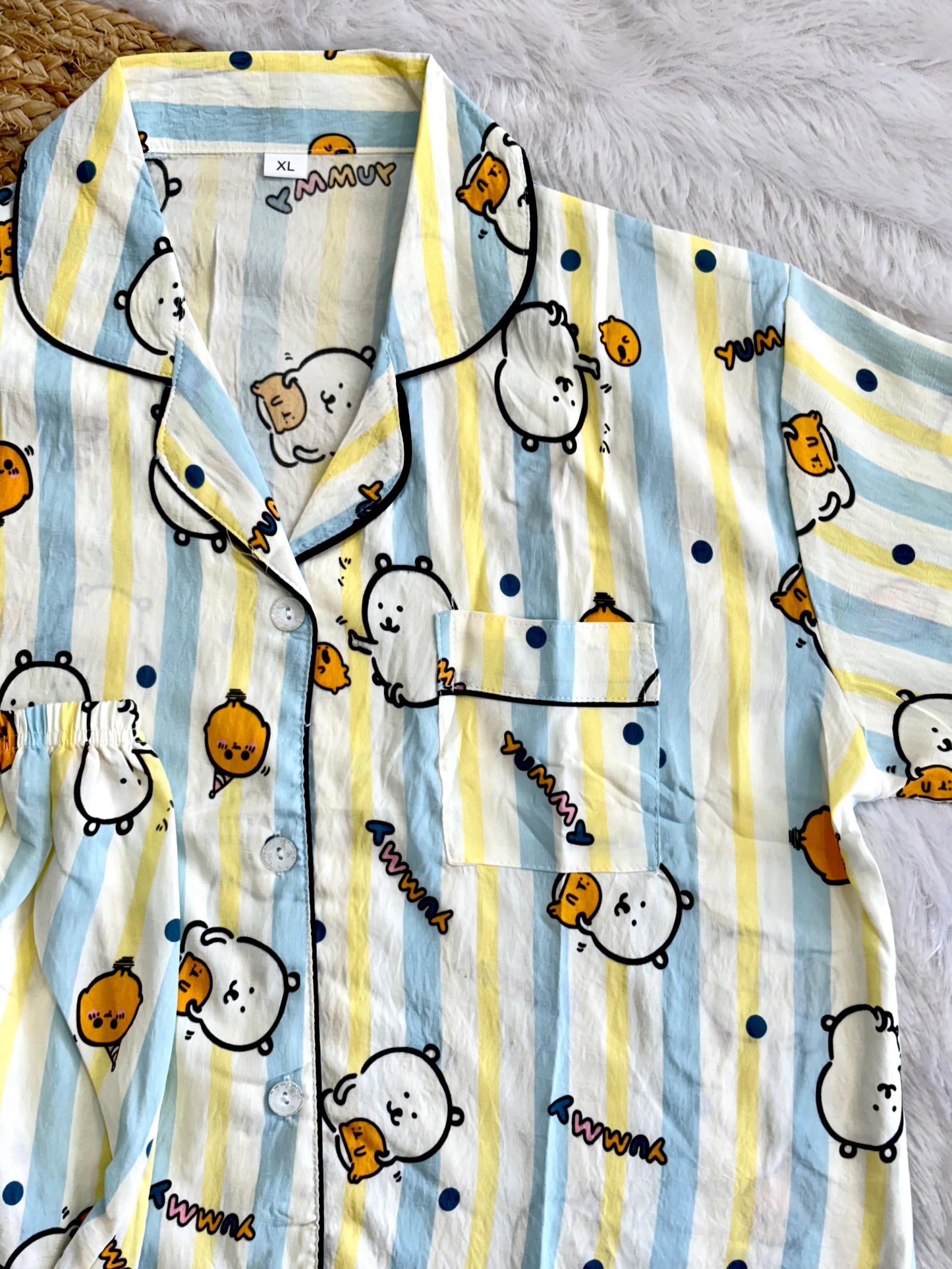 Cute cartoon print night suit