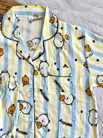 Cute cartoon print night suit