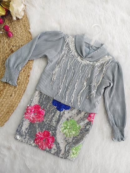 Sparkle Silver Party Dress