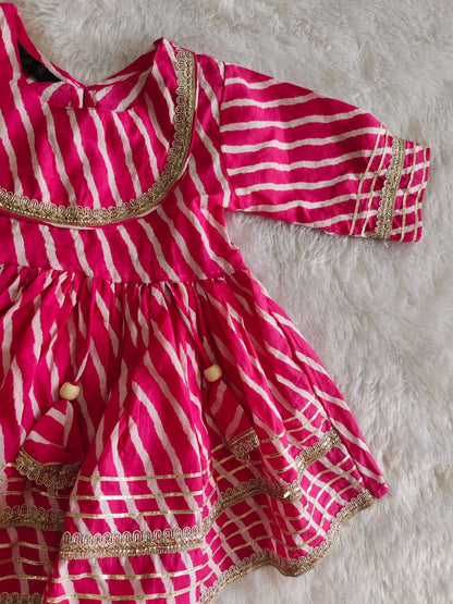 Rani Pink Peplum ethnic set