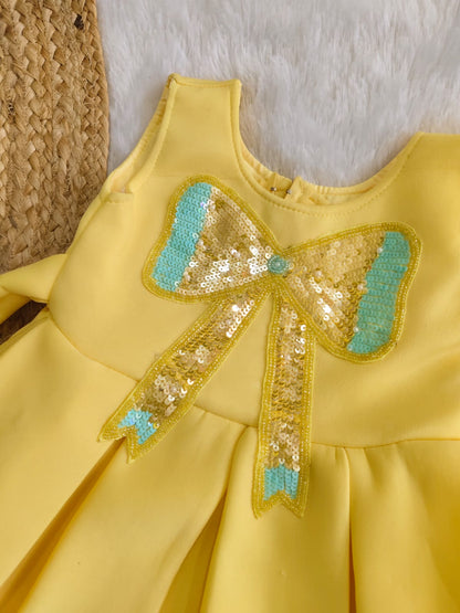 Golden Bow Sunshine Dress
