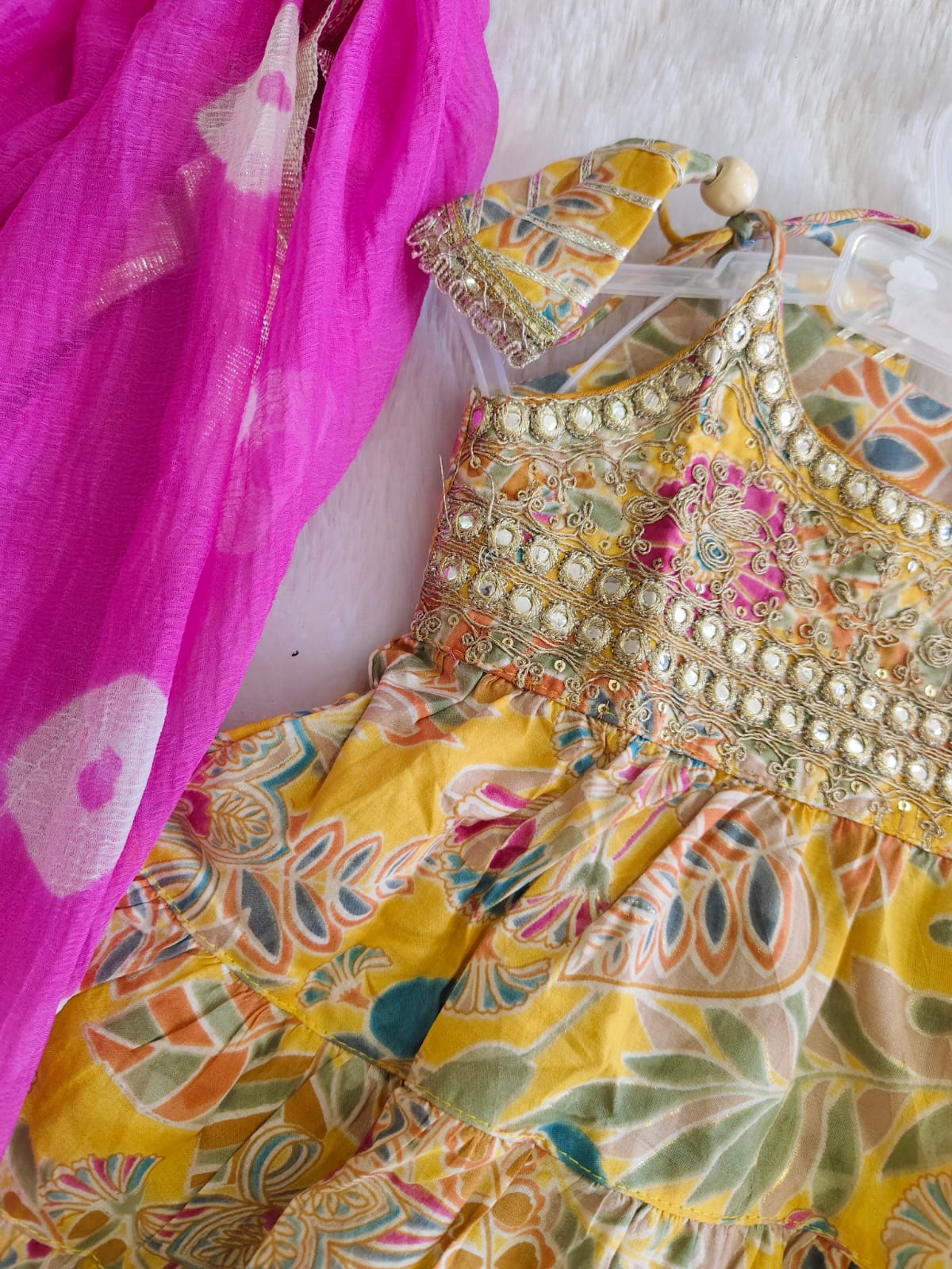 Marigold & Magenta ethnic set